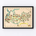 Vintage Map of Tennessee 1935