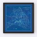 Vintage Map of Davidson County, Tennessee 1940
