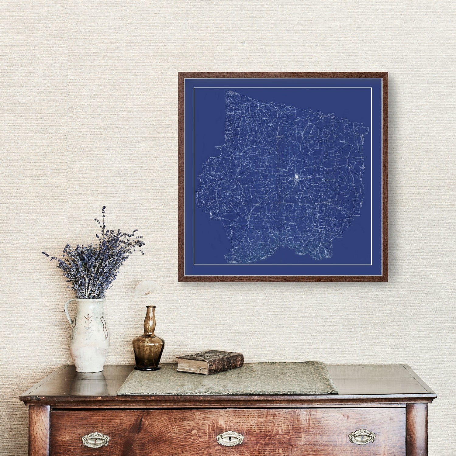 Vintage Map of Maury County, Tennessee 1924