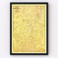 Vintage Map of Maury County, Tennessee 1878