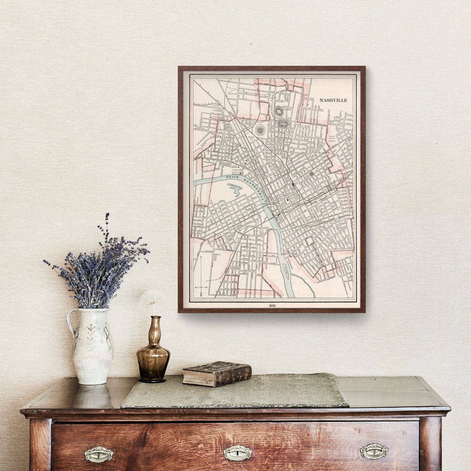Vintage Map of Nashville, Tennessee 1901