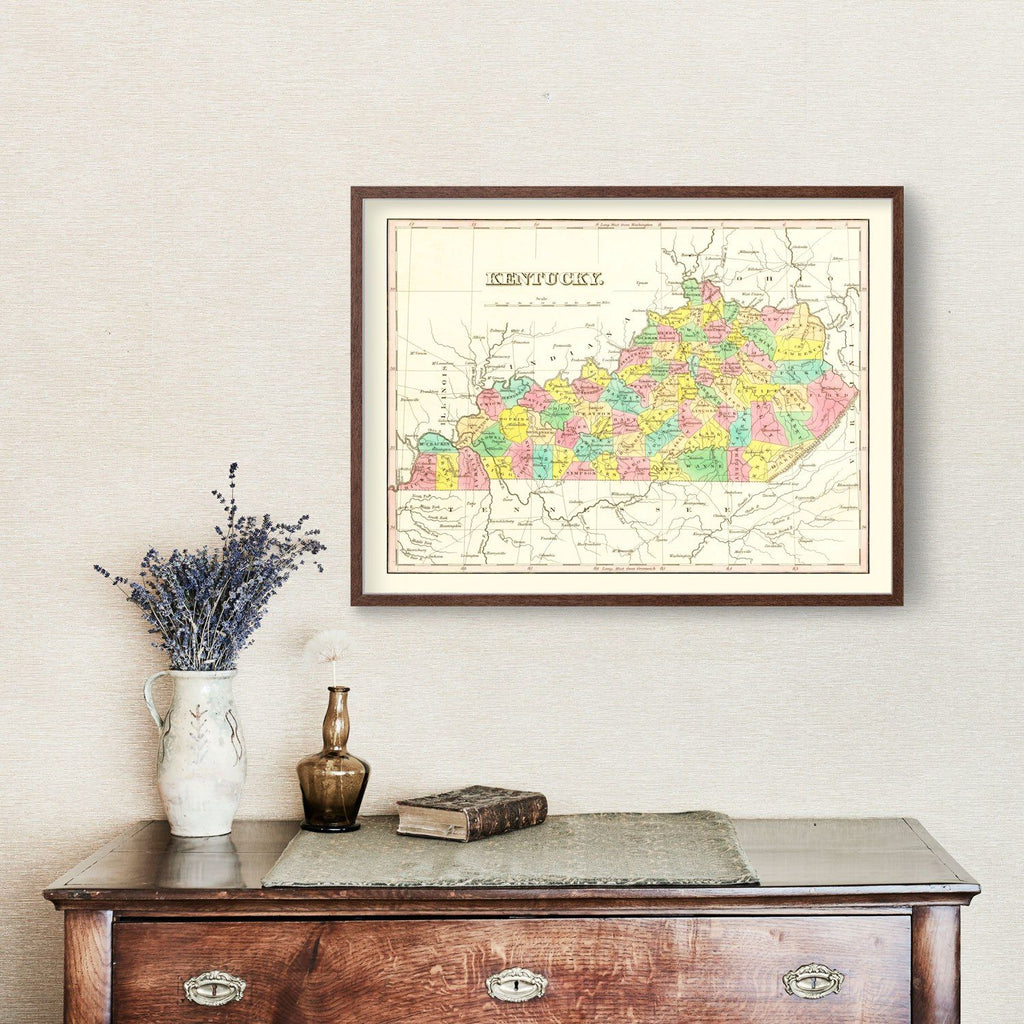 Vintage Map of Tennessee 1831