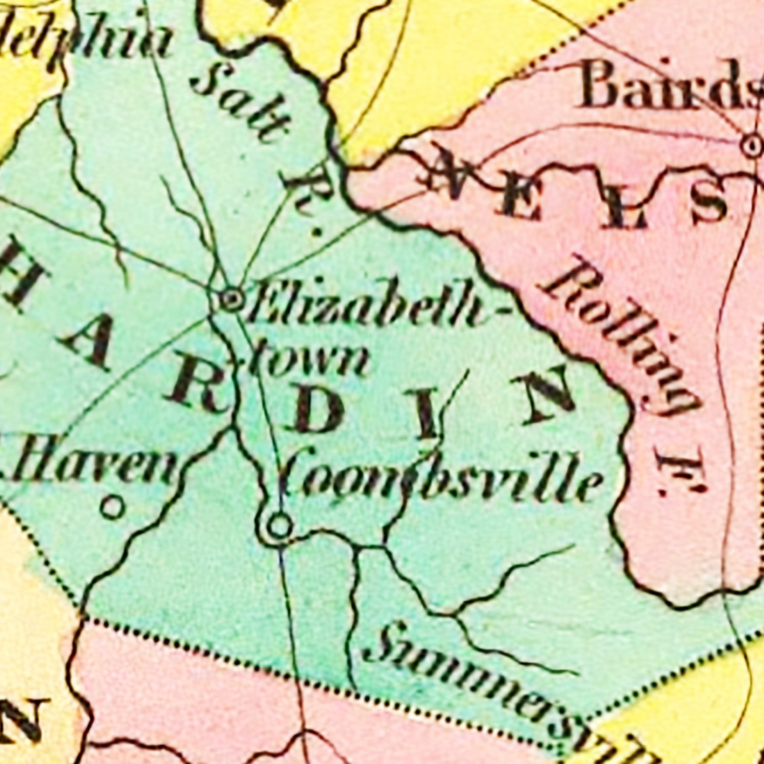 Vintage Map of Tennessee 1831