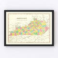 Vintage Map of Tennessee 1831