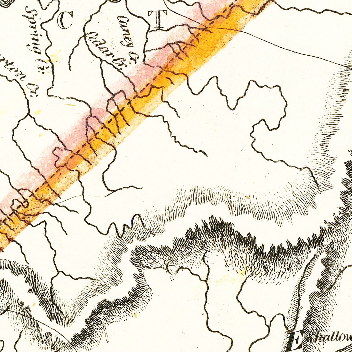 Vintage Map of Tennessee 1814