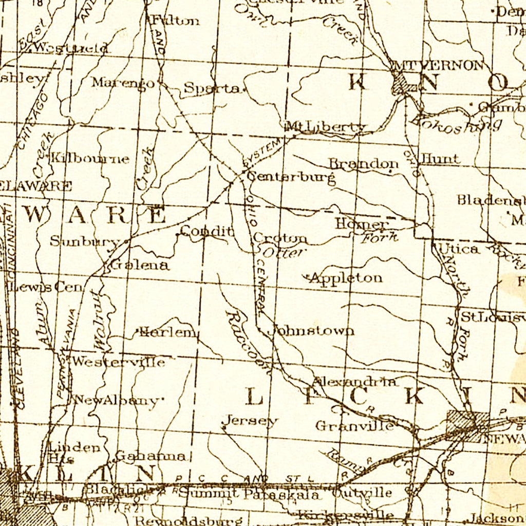 Vintage Map of Tennessee Coal Fields, 1919