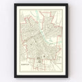 Vintage Map of Nashville, Tennessee 1895