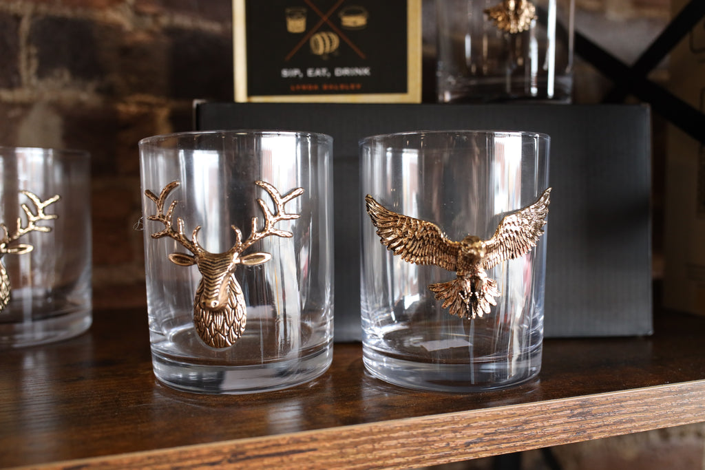 Cocktail Glasses (Deer or Eagle)