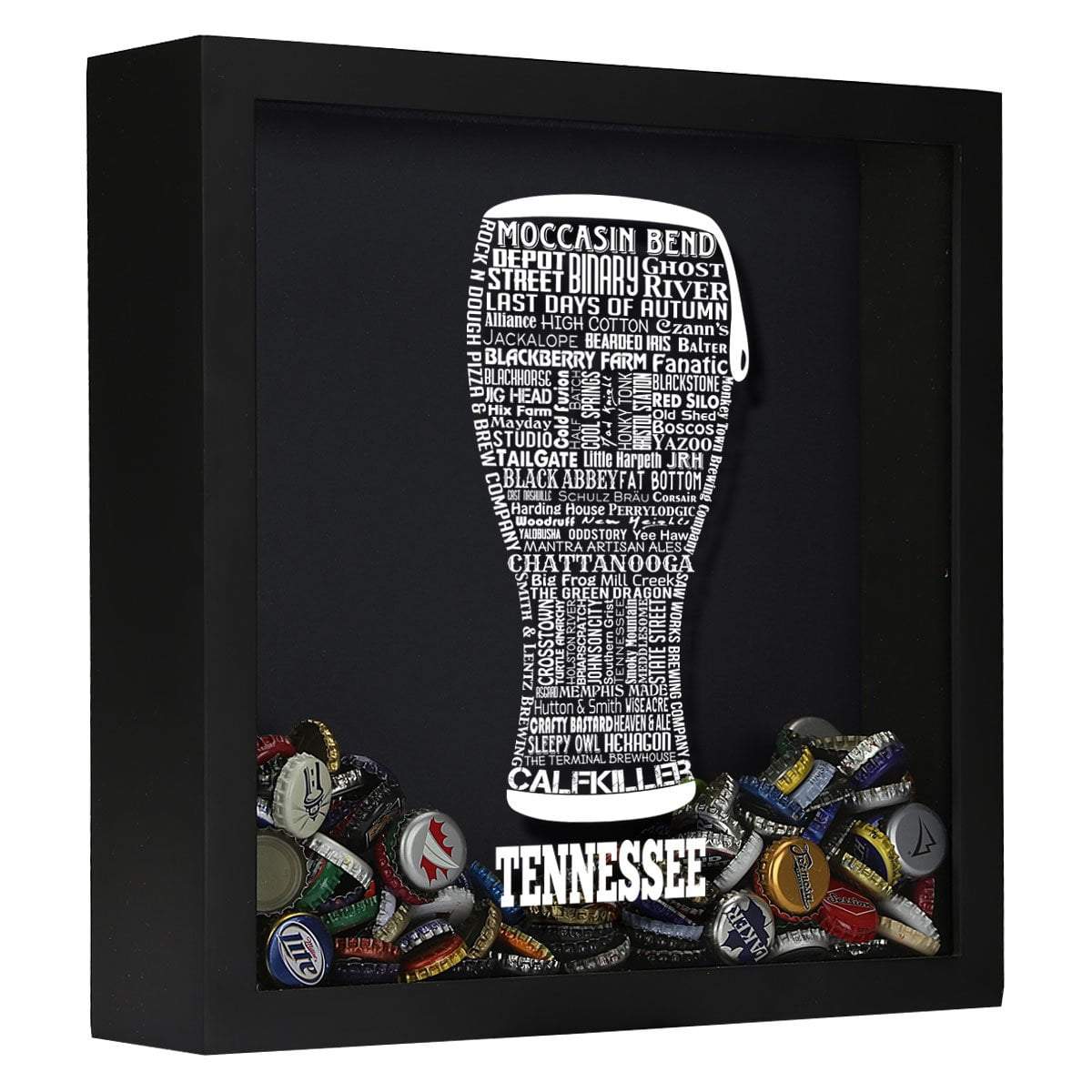 Tennessee Beer Typography Shadow Box