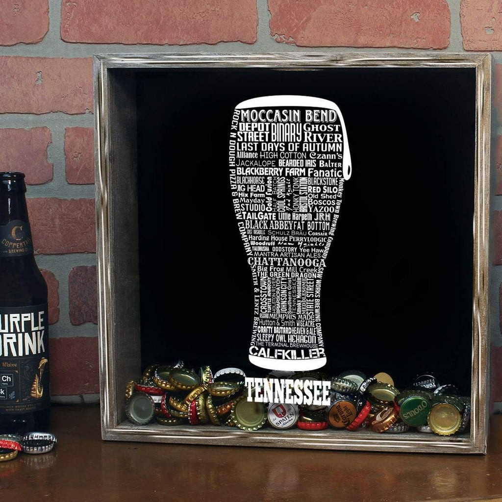 Tennessee Beer Typography Shadow Box