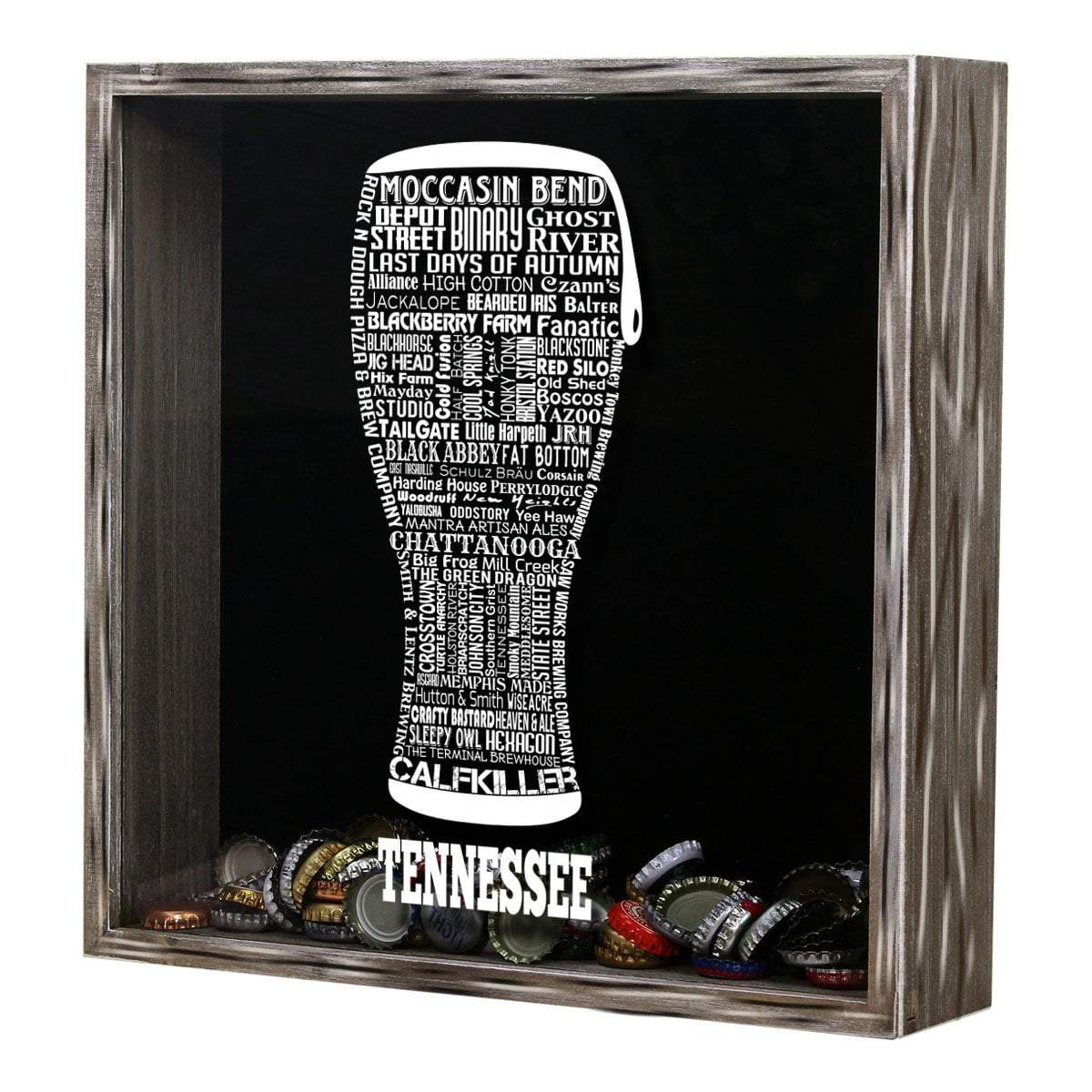 Tennessee Beer Typography Shadow Box
