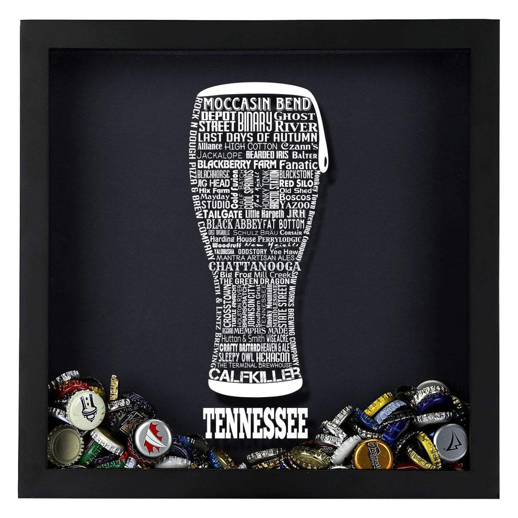 Tennessee Beer Typography Shadow Box