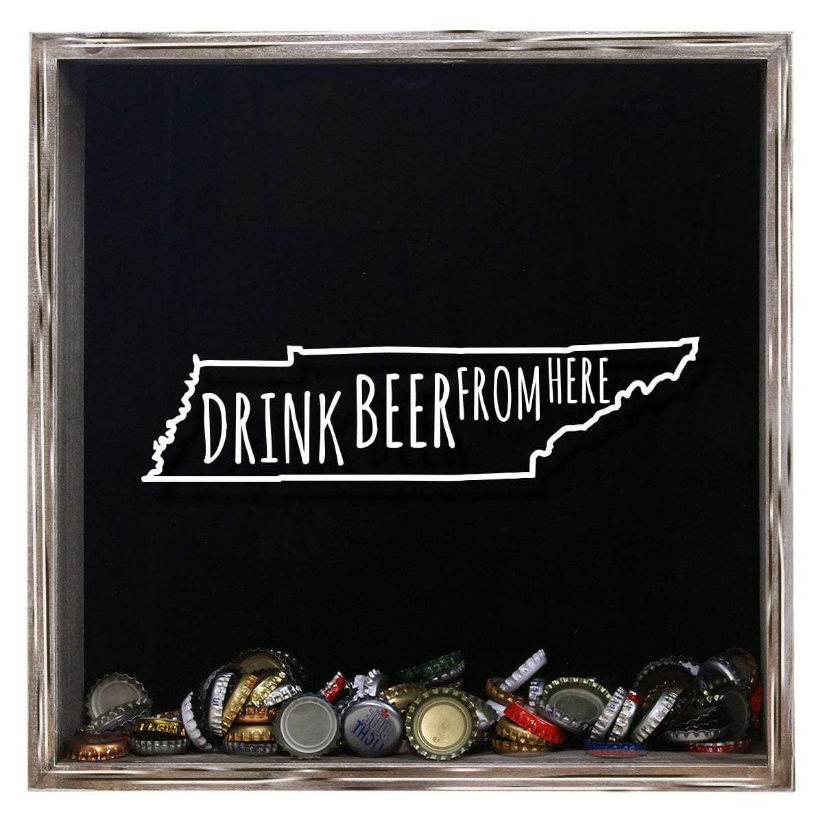 Tennessee Drink Beer From Here Beer Cap Shadow Box