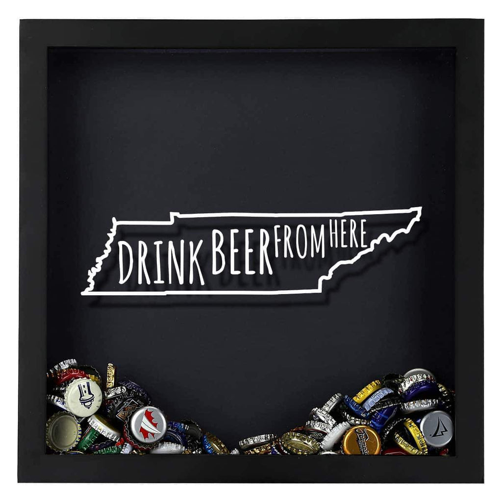 Tennessee Drink Beer From Here Beer Cap Shadow Box