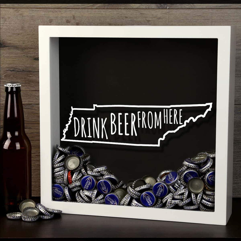 Tennessee Drink Beer From Here Beer Cap Shadow Box