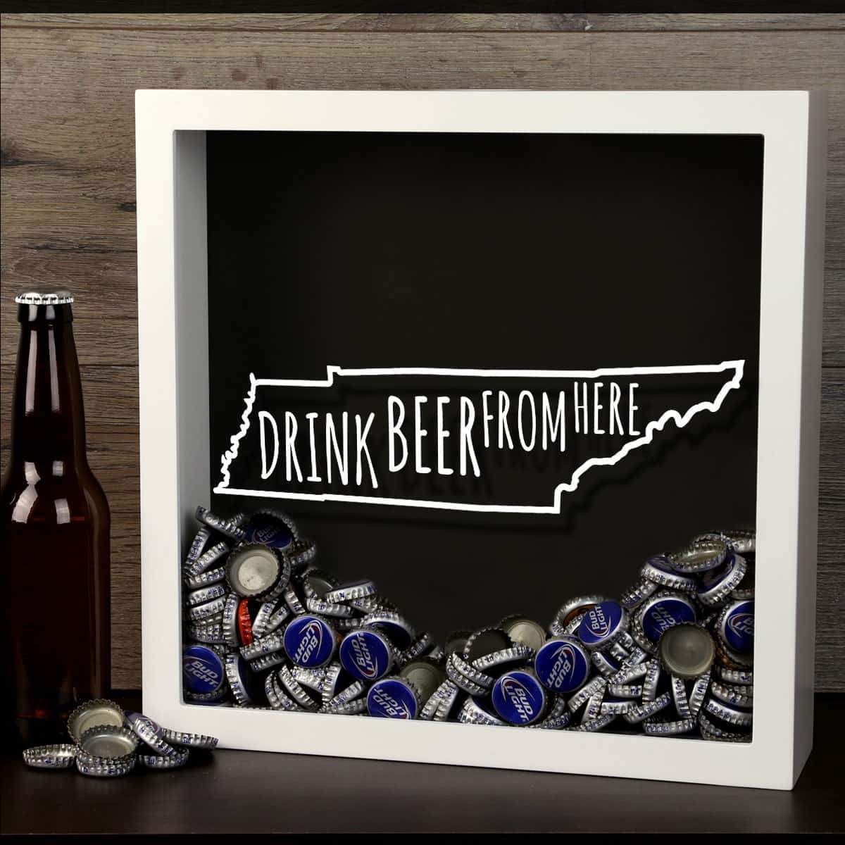 Tennessee Drink Beer From Here Beer Cap Shadow Box
