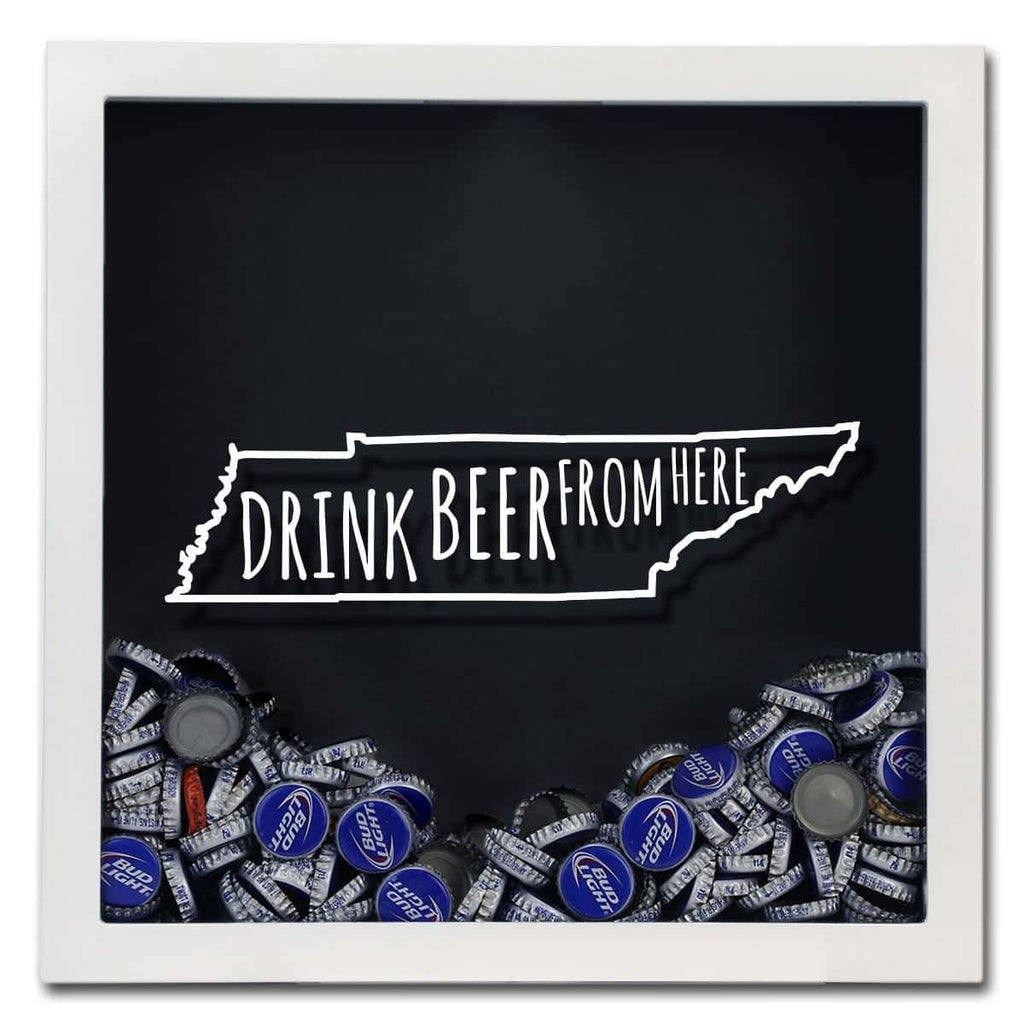 Tennessee Drink Beer From Here Beer Cap Shadow Box