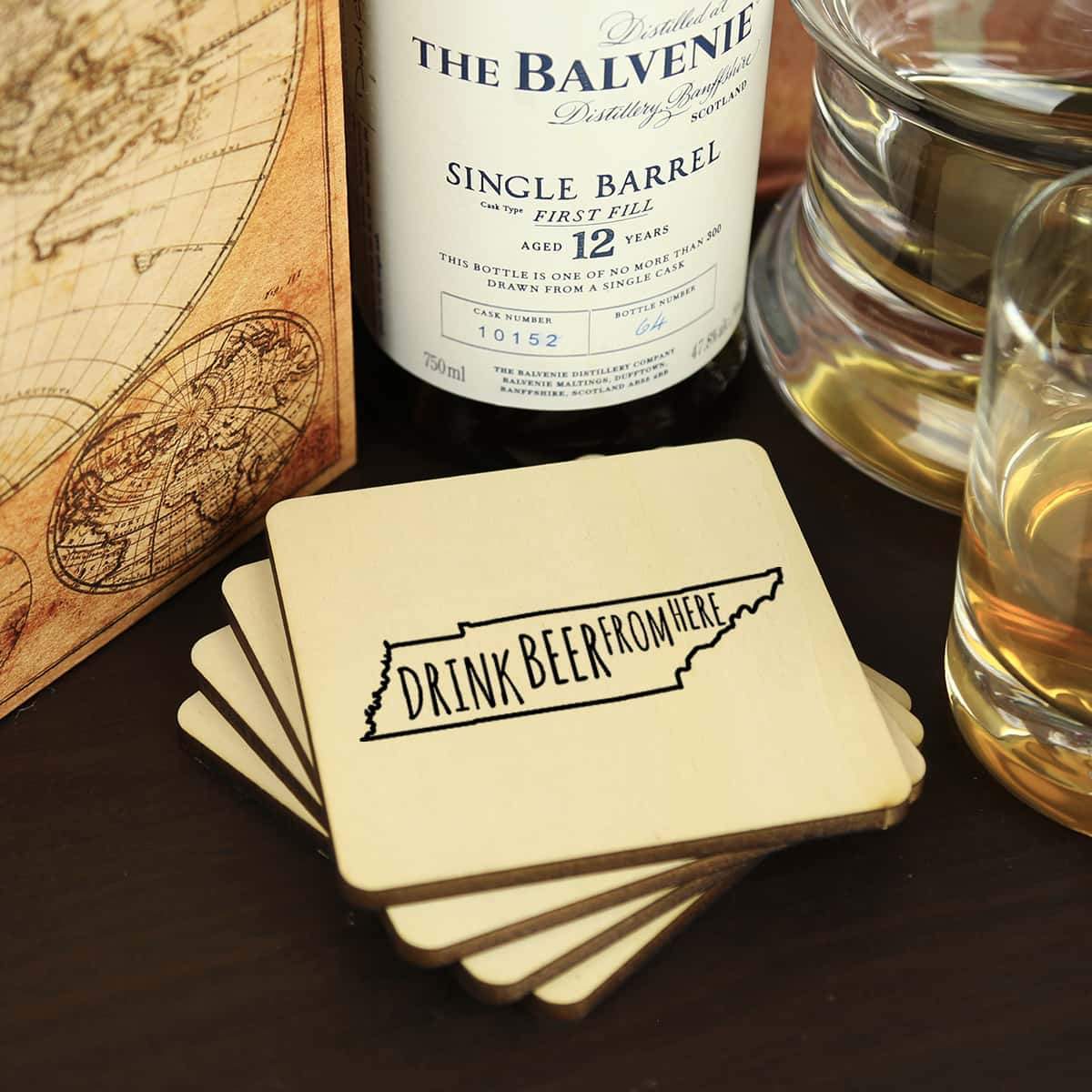 Tennessee Drink Beer From Here Coasters